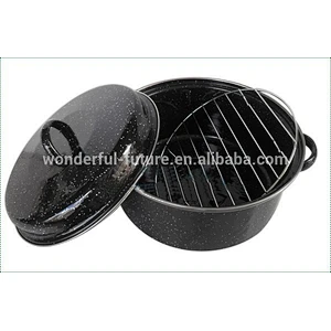 Enamel roast chicken pot ,Enamel roasting Pan , Enamel Oval Roaster , self basting oval roaster,Roast chicken machine,