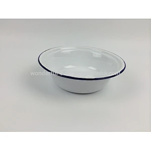 Enameled dishes,Enameled large plates,Carbon steel enameled bowl,Enameled cookware,Enameled tablewares