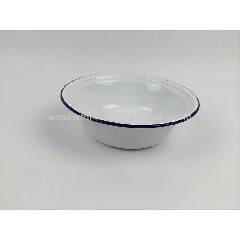 Enameled dishes,Enameled large plates,Carbon steel enameled bowl,Enameled cookware,Enameled tablewares