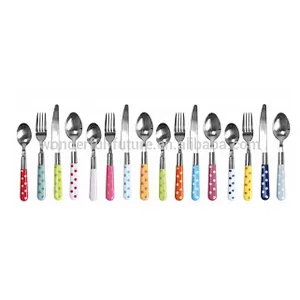 Premium Cutlery Set,24pcs cutlery set,Stainless steel cutlery set,Two-color handle knife and fork spoon