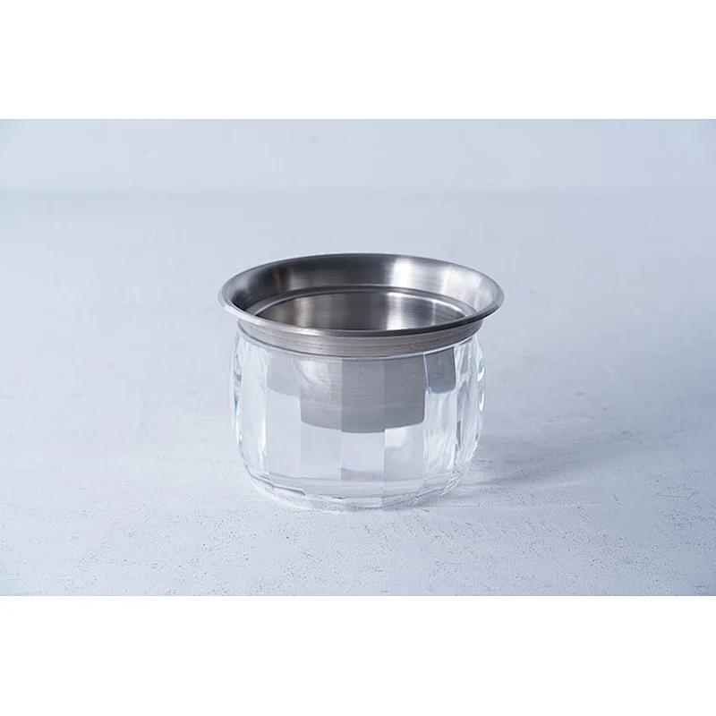Professional tableware supplier cheap price durable stainless steel plastic small double layer ice chiller dip bowl set