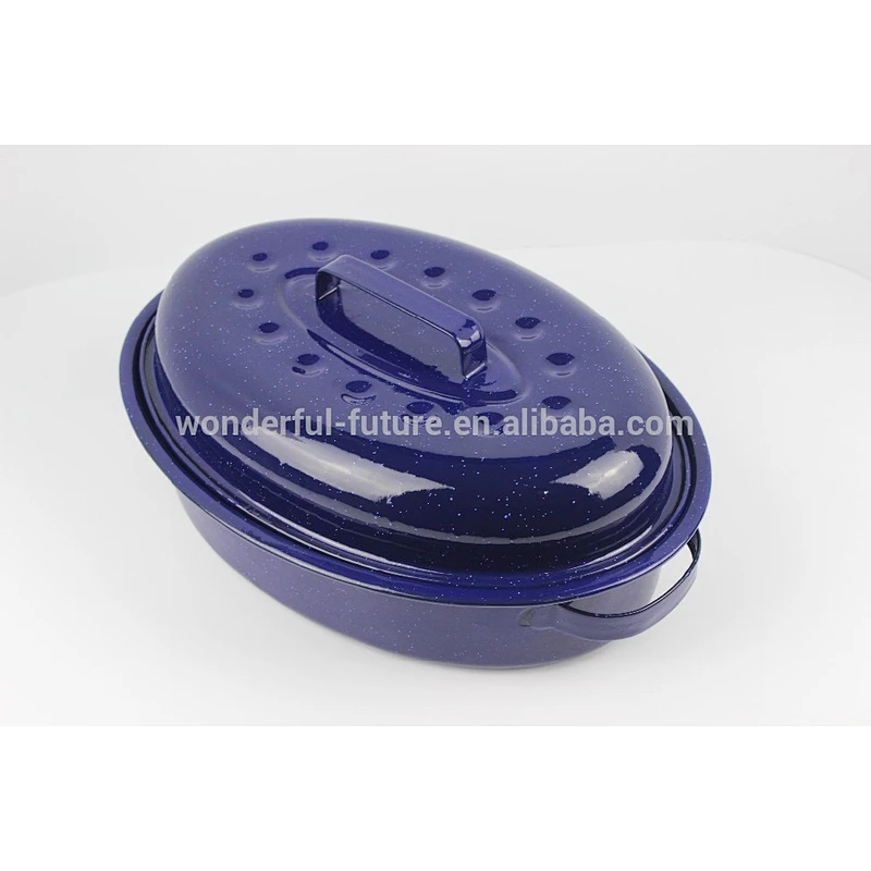 Enamel Coated Steel,Roasting Pan ,Enamel Oval Roaster , self basting oval roaster,Roast chicken machine,