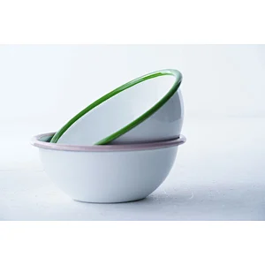 Wholesale OEM ODM good quality durable customized colorful frame carbon steel enamel soup rice bowl