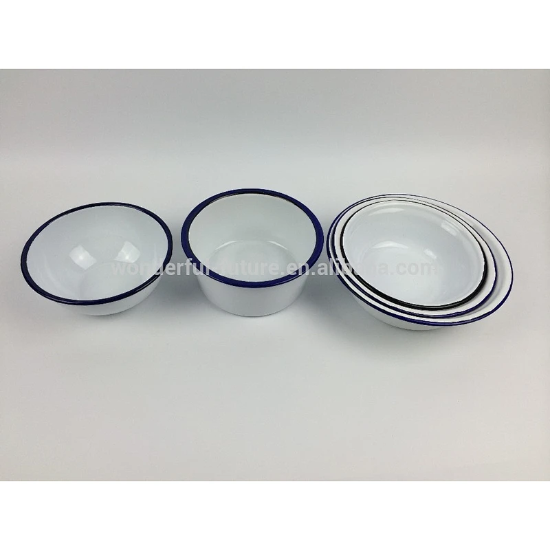 Enameled dishes,Enameled large plates,Carbon steel enameled bowl,Enameled cookware,Enameled tablewares