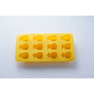 High quality yellow pineapple shape silicone ice chocolate pudding rectangular silicone cake mold for kids