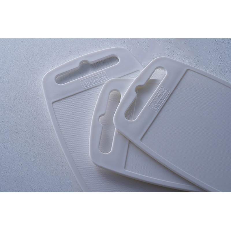 Wholesale universal white rectangular vegetable chopping board plastic cutting board kitchen pp