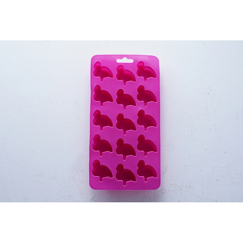 Hot sale pink flamingo shape ice chocolate pudding fondant cake tools decorating molds silicone mould for kids baking