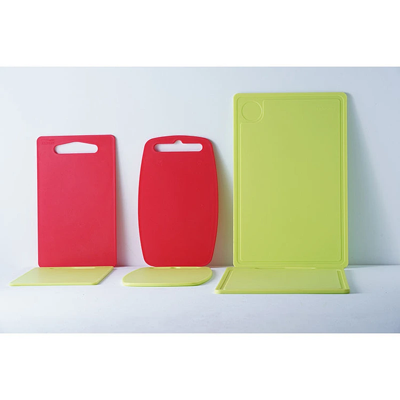 Hot sale universal household restaurant colorful multiple sizes and shapes 3pcs plastic cutting board chopping board set