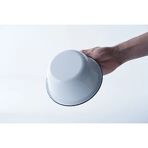 High quality cheap price OEM ODM classic design white carbon steel enamel soup rice salad bowls wholesale