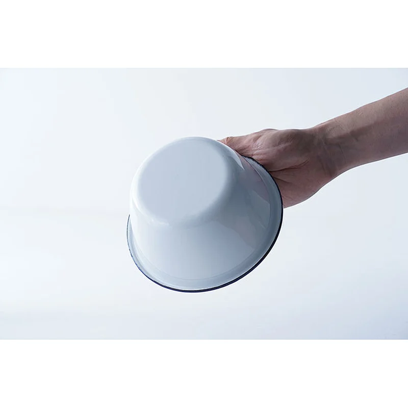 High quality cheap price OEM ODM classic design white carbon steel enamel soup rice salad bowls wholesale