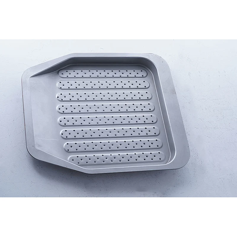 Good quality professional silver irregular shape carbon steel non stick coating bakeware oven baking tray wholesale
