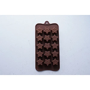 Good quality bakeware brown 3d star shape ice chocolate pudding fondant tools silicone molds for cakes decorating