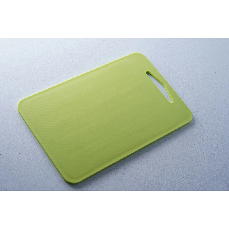 Promotion green rectangular simple design kitchen use plastic chopping cutting board multifunction for kitchen