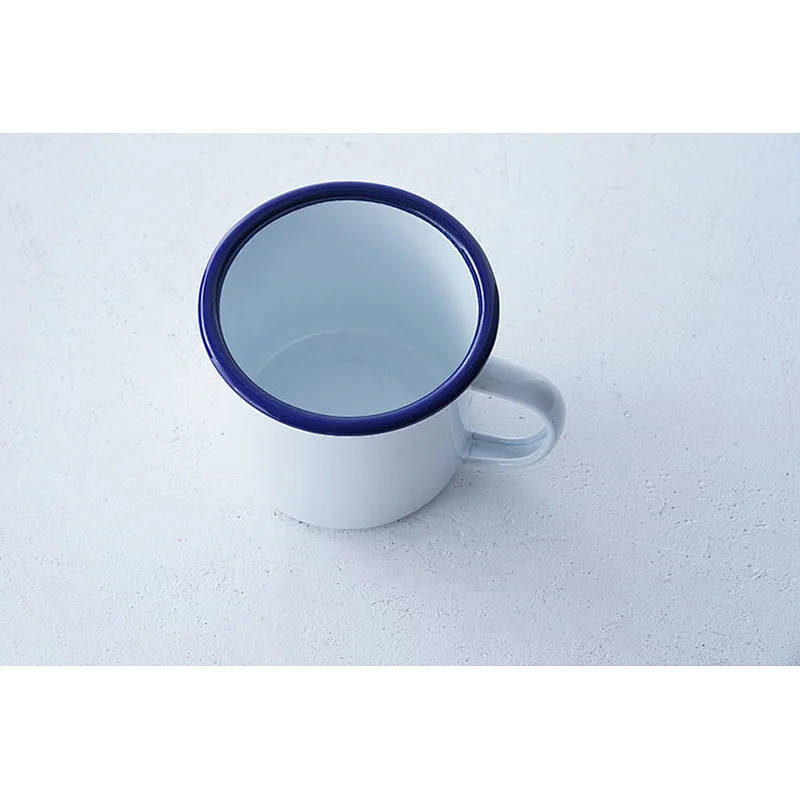 Wholesale accept custom printing multiple sizes available colorful metal carbon steel enamel mug classic deisgn