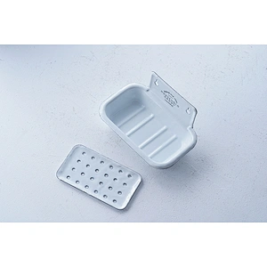 Wholesale OEM ODM good quality corrosion resistant white carbon steel enamel soap holder soap box soap dish