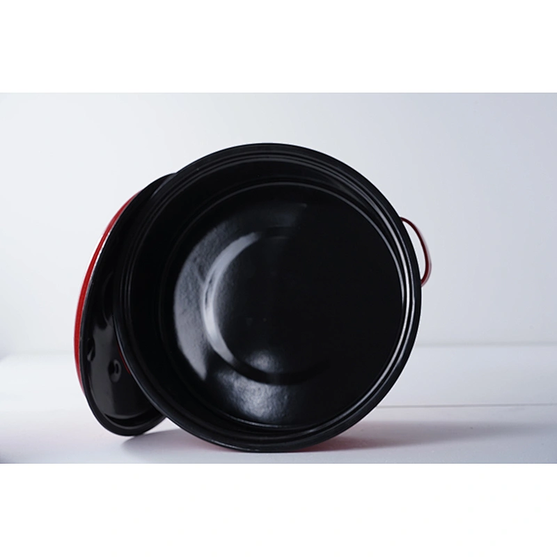 Accept customized design OEM ODM various colors durable enamel carbon steel cookware self basting roaster pot for cooking