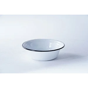 Good quality multiple sizes white classic design household carbon steel enamel storage bowl set