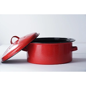 Accept customized design OEM ODM various colors durable enamel carbon steel cookware self basting roaster pot for cooking