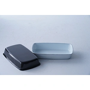 Hot sale concise classic rectangular white black bathroom carbon steel enamel soap holder soap box soap dish