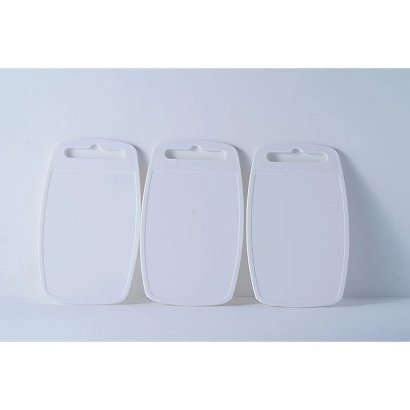 Wholesale universal white rectangular vegetable chopping board plastic cutting board kitchen pp