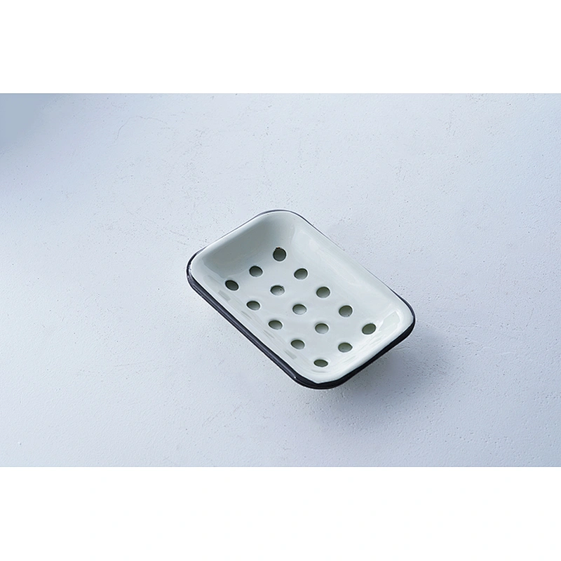 Wholesale accept custom brand good quality colorful carbon steel enamel soap holder soap box soap dish