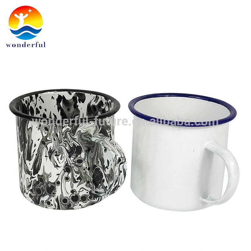 A high quality enamel cup has a variety of sizes and colors