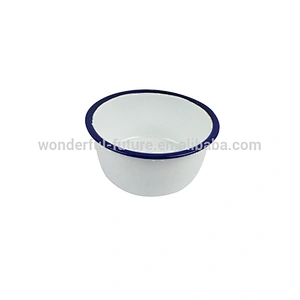 Unbreakable chinese dinner plate 18-30cm carbon steel enamel kitchen dishes