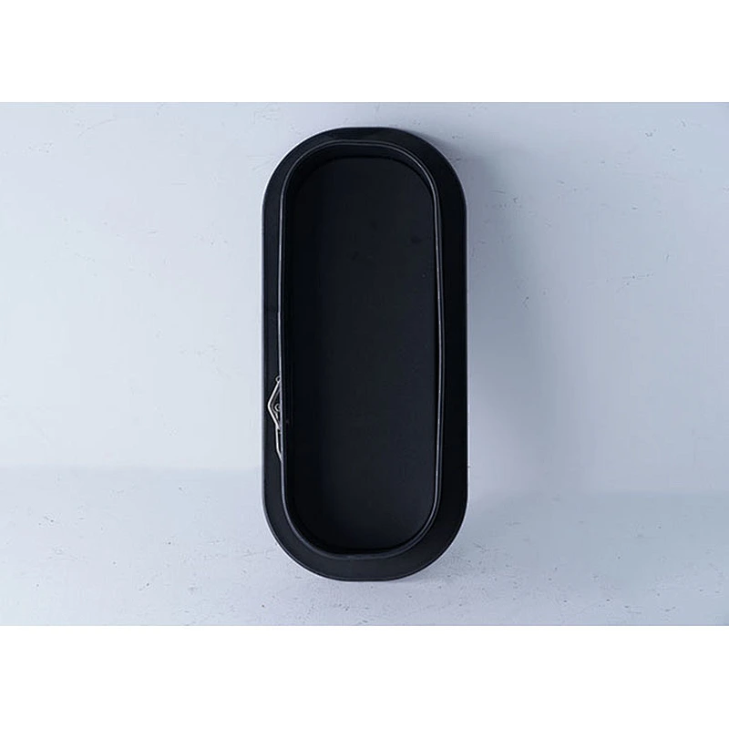 Hot sale accept custom brand black oval small carbon steel non stick coating bake tools mousse cake mold