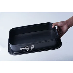 Wholesale OEM ODM professional rectangular black big capacity fruits chocolate party cake mold for bakery