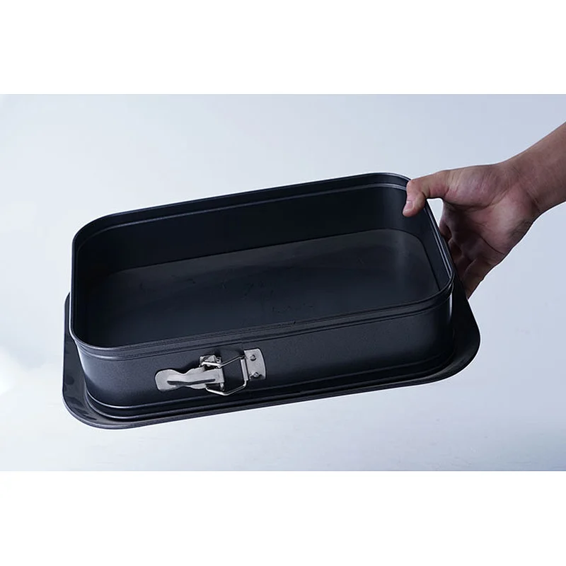 Wholesale OEM ODM professional rectangular black big capacity fruits chocolate party cake mold for bakery