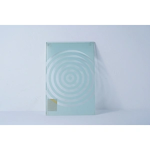 Hot sale kitchen tools rectangular letter printed transparent tempered glass cutting board kitchen chopping board