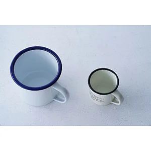 Wholesale accept custom printing multiple sizes available colorful metal carbon steel enamel mug classic deisgn