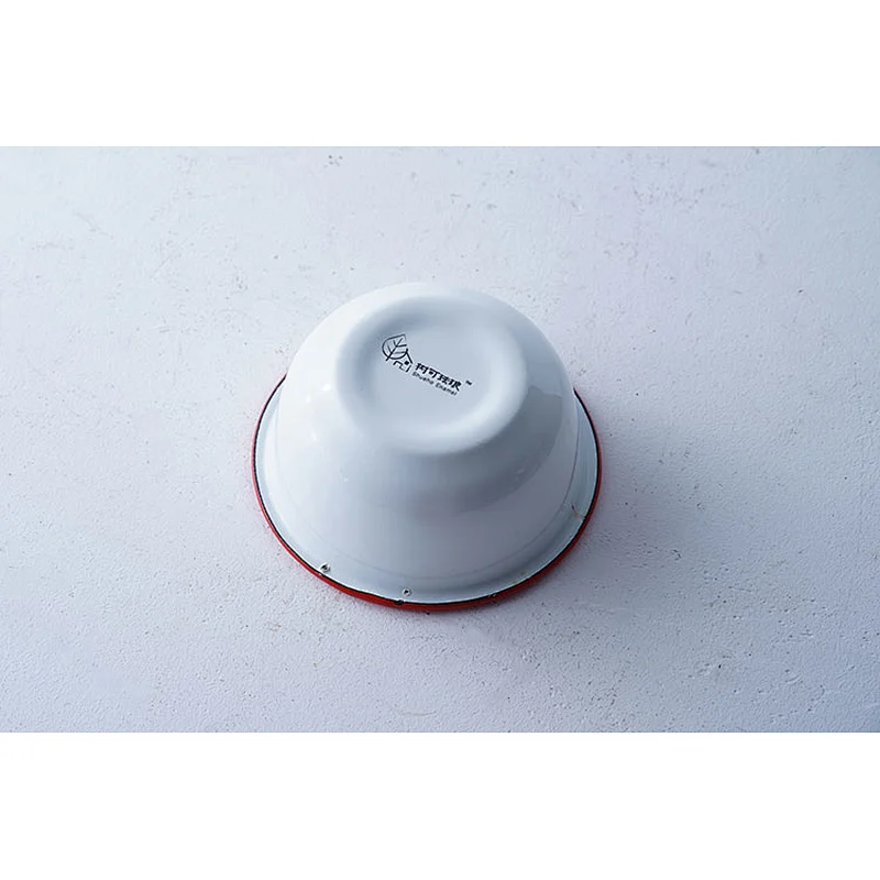 Wholesale OEM OEM cheap price household restaurant classic design white carbon steel enamel bowl
