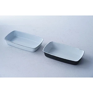 Hot sale concise classic rectangular white black bathroom carbon steel enamel soap holder soap box soap dish