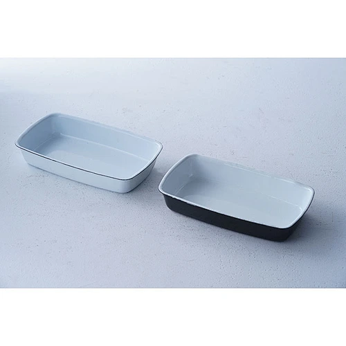 Hot sale concise classic rectangular white black bathroom carbon steel enamel soap holder soap box soap dish