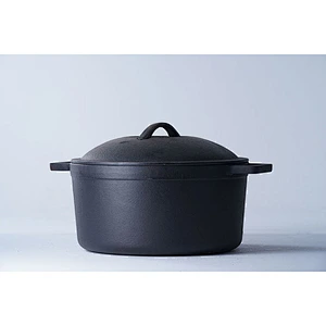 Wholesale cookware custom brand available classic design good quality black round enameled cast iron dutch oven