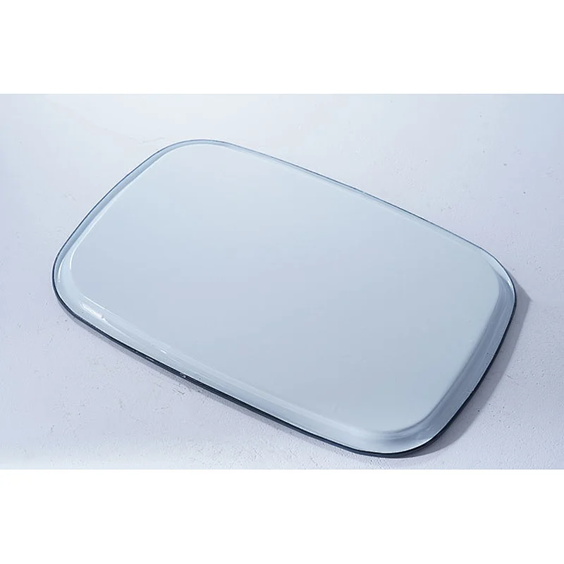 Wholesale cheap price durable big rectangular flat bottom white carbon steel enameled metal serving tray dishes plates