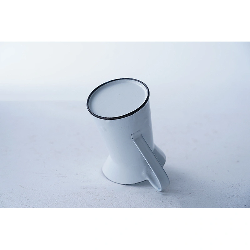 Wholesale OEM available small white metal carbon steel enamel water kettle teapot with single side handle