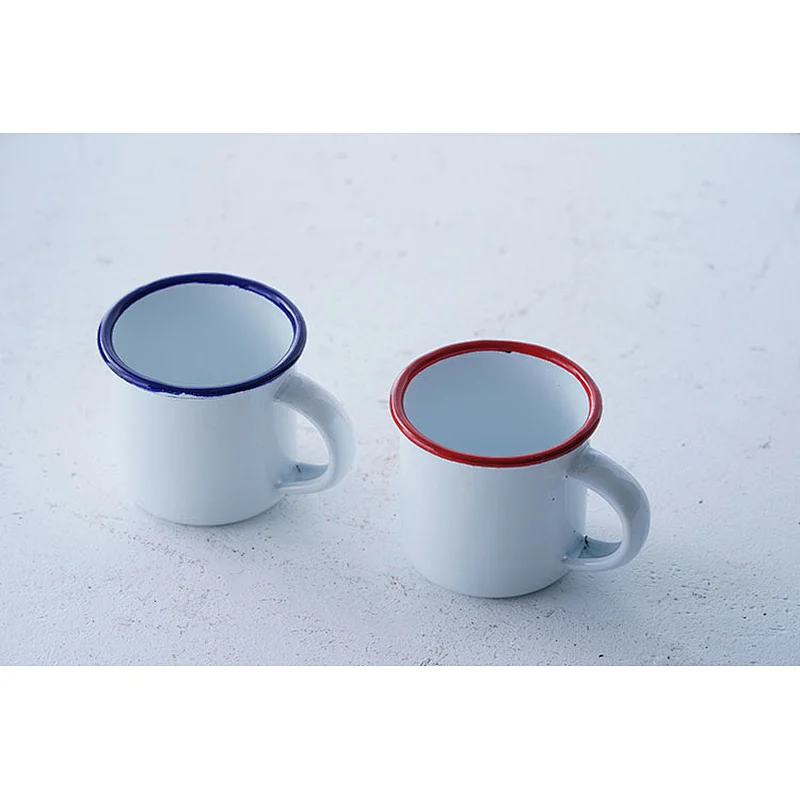 Hot sale OEM ODM cartoon printing body multiple design colorful frame metal carbon steel enamel coffee cup set