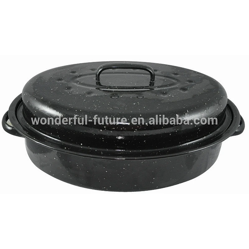 Enamel roast chicken pot ,Enamel roasting Pan , Enamel Oval Roaster , self basting oval roaster,Roast chicken machine,