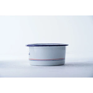 Wholesale good quality household restaurant special printing body metal carbon steel enamel storage soup salad bowl