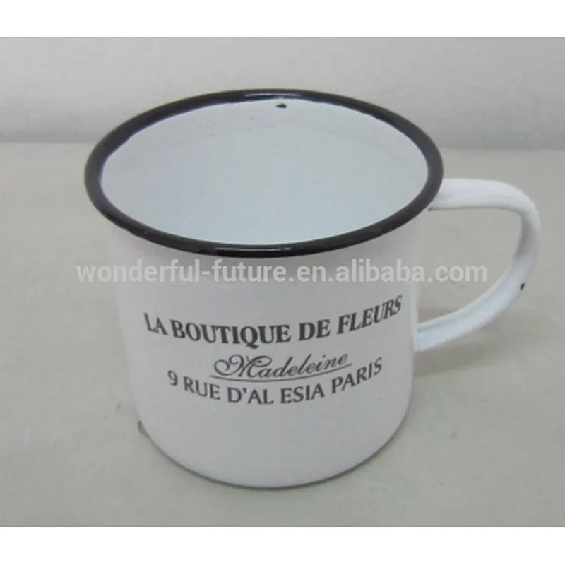 Carbon steel enamel cup,White enamel cup,Enamel tea cup,Carbon steel mug,carbon steel enamel water cup,carbon steel jug,