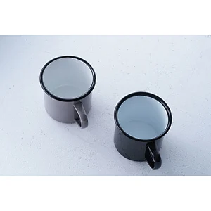 Professional high quality custom design multiple colors available no lid carbon steel enamel cup mug with handle