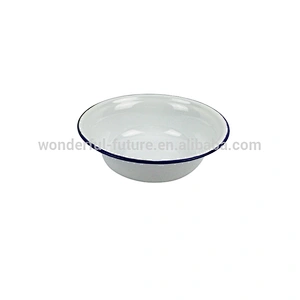 Unbreakable chinese dinner plate 18-30cm carbon steel enamel kitchen dishes