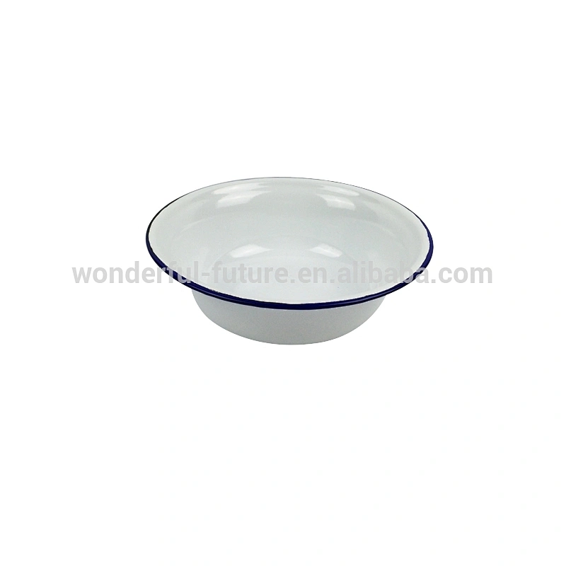 Unbreakable chinese dinner plate 18-30cm carbon steel enamel kitchen dishes