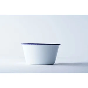 Hot sale household classic multiple sizes white round big capacity multifunction metal carbon steel enamel bowl sets