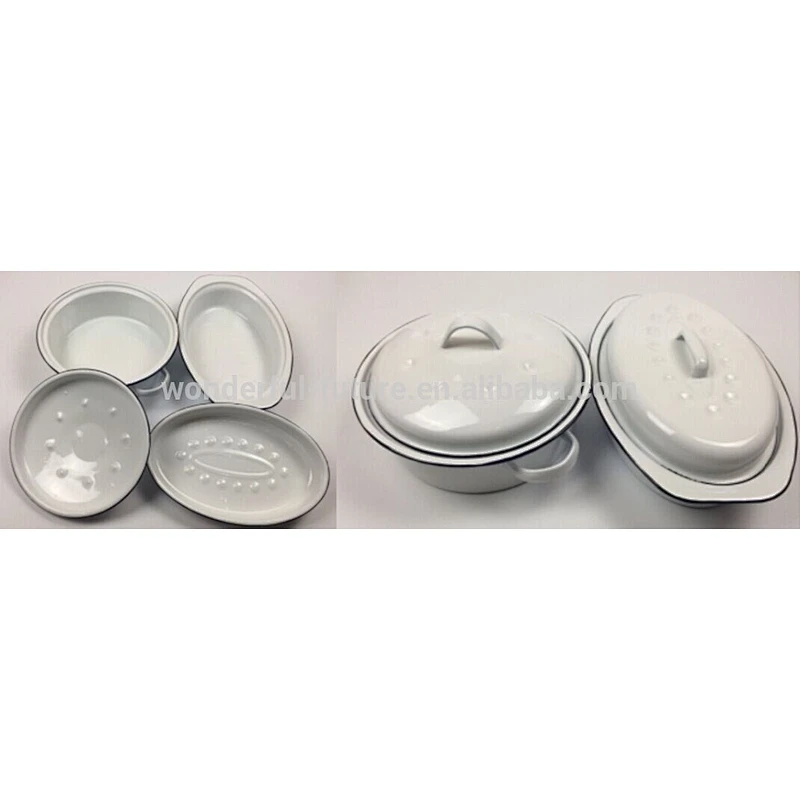 Enamel Coated Steel,roasting Pan ,Enamel Oval Roaster , self basting oval roaster,Roast chicken machine,