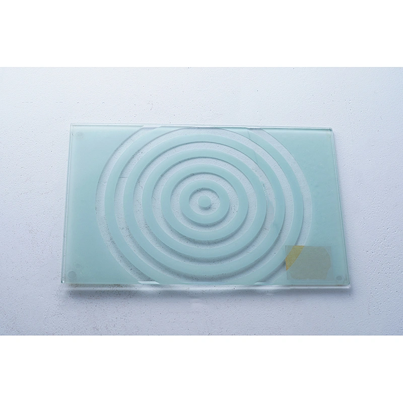 Wholesale kitchen tools rectangular circle pattern printed tempered glass chopping board cutting boards