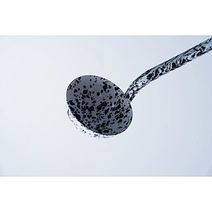 Wholesale OEM good quality dinnerware custom design carbon steel enamel filter spoon soup spoon set with long handle