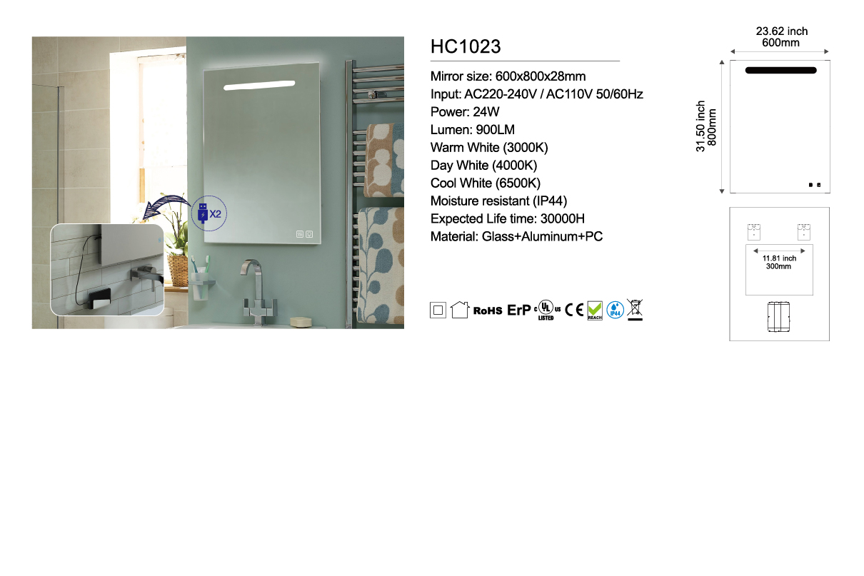 Led Rectangle Mirror wholesale